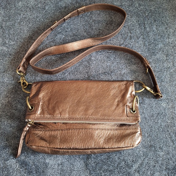 The Sak‎ Metallic Bronze Crossbody Purse Bag - Picture 1 of 12